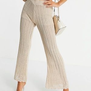 River Island crochet wide leg pants